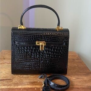 Genuine Crocodile Top Handle Bag